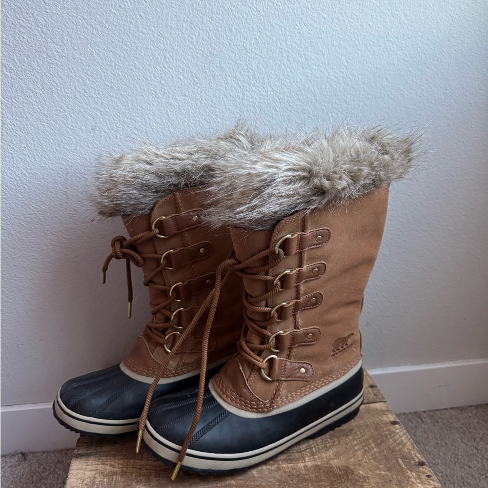 Sorel Joan of Arctic Waterproof Snow Boots Women's Winter Lace Up Fur size 9.5 - Picture 2 of 6